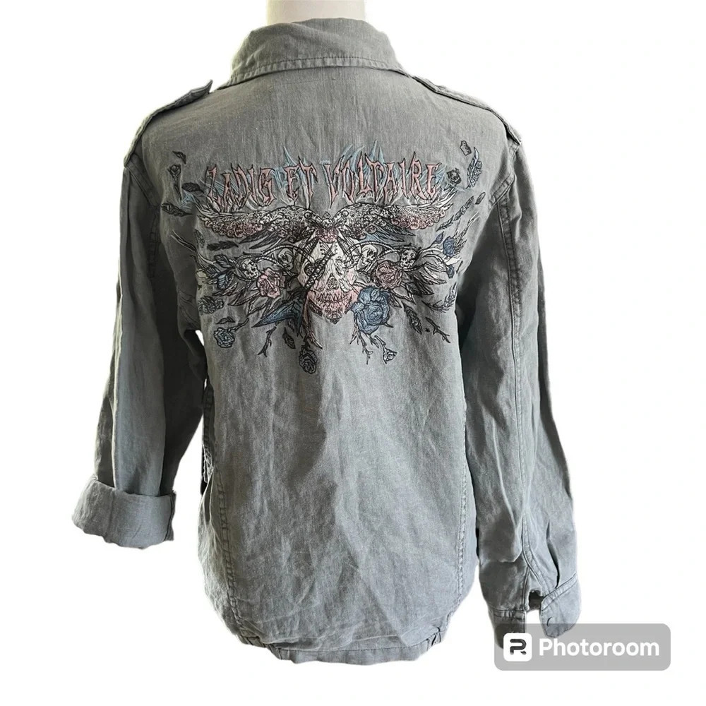 Zadig & Voltaire  linen military jacket. Back design.
